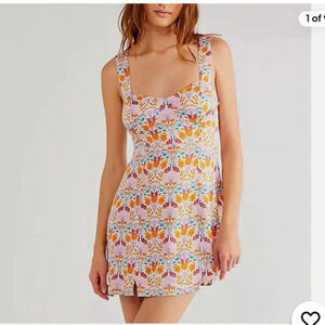 Free People Sasha floral mini dress